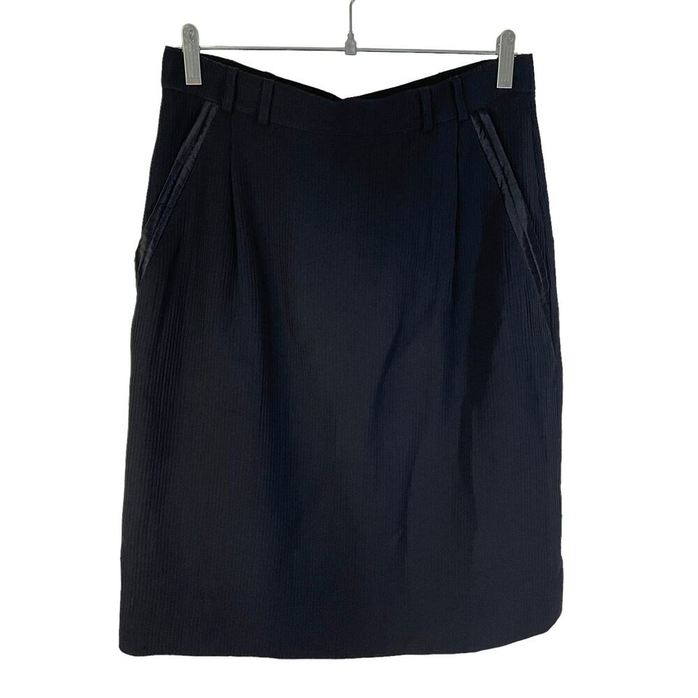 ESCADA Womens Pencil Straight Skirt Black Size 38 Germany Minimalist Career Work